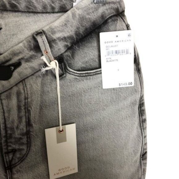 Good American 0/25 Good Classic Low Slim Straight Denim Jeans - Picture 4 of 9